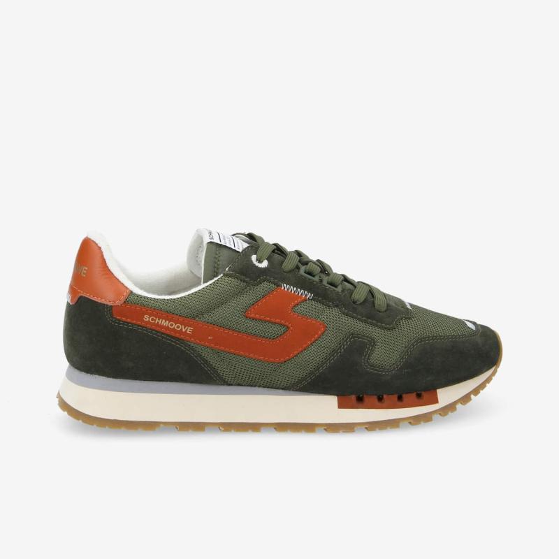 ATHENE RUNNER M - SUEDE/KNIT/NUB. - VERT KAKI/ TERRE BATTUE